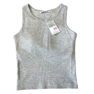 Primark Cares Women's Ribbed Tank Top Built in Bra Size XS Gray NWT